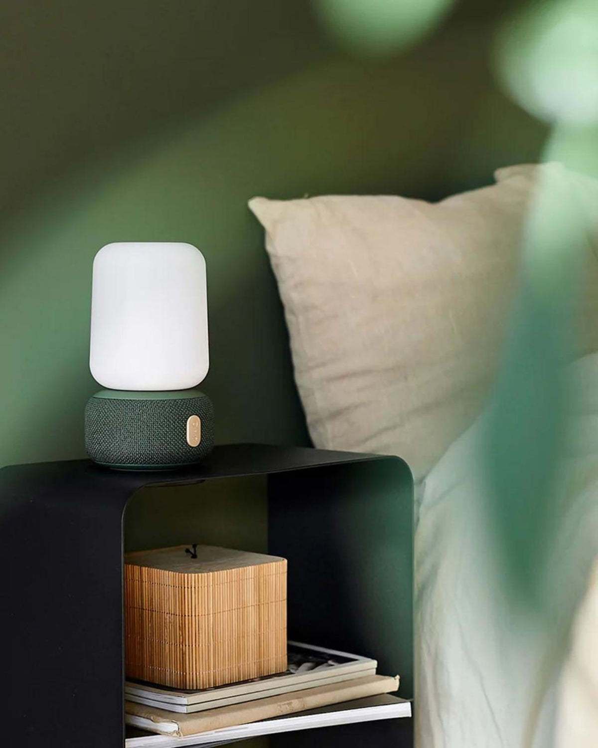 This gorgeous forest green lamp and speaker in one is perfect for kid's rooms.  With a dimmable light and candlelight function plus six colour light options. This lamp is dust and water-resistant making it perfect for both indoor and outdoor use. With wireless/bluetooth functionality, your kids can listen to a bedtime story or music as they drift off to sleep.