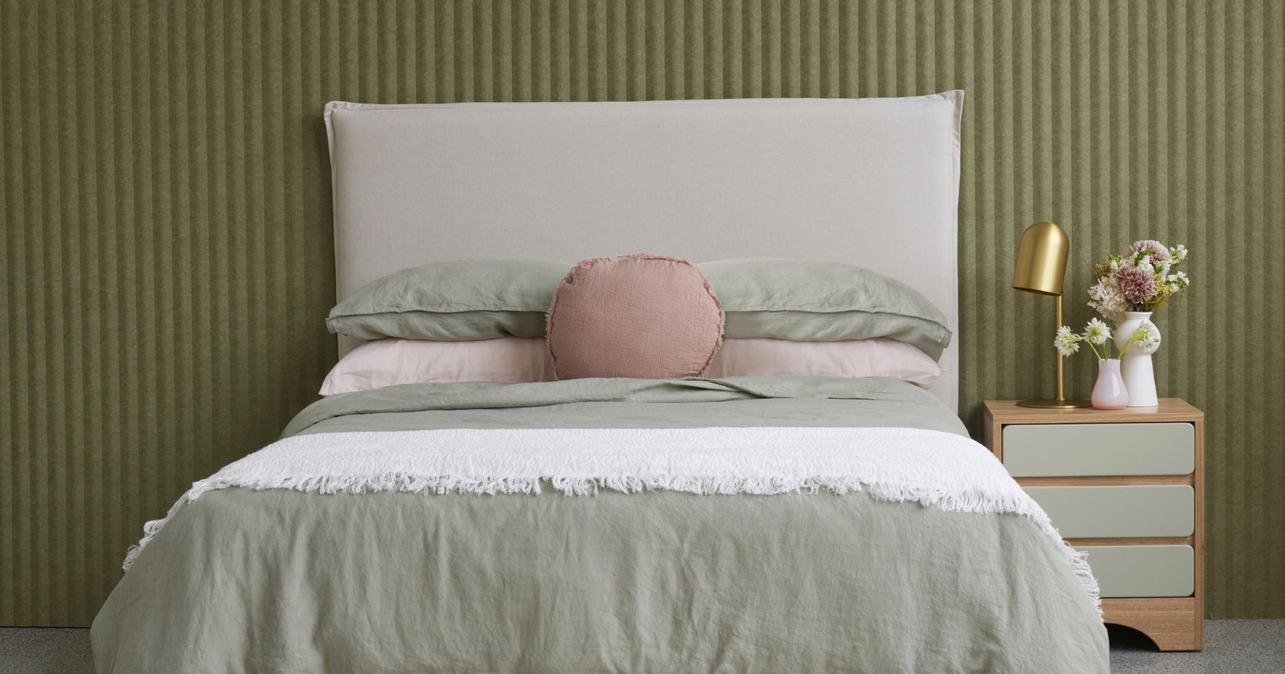LILLY AND LOLLLY have designed the Noa Upholstered Bed for teenagers. With a range of fabrics, this bed can be customised to suit kids interiors.