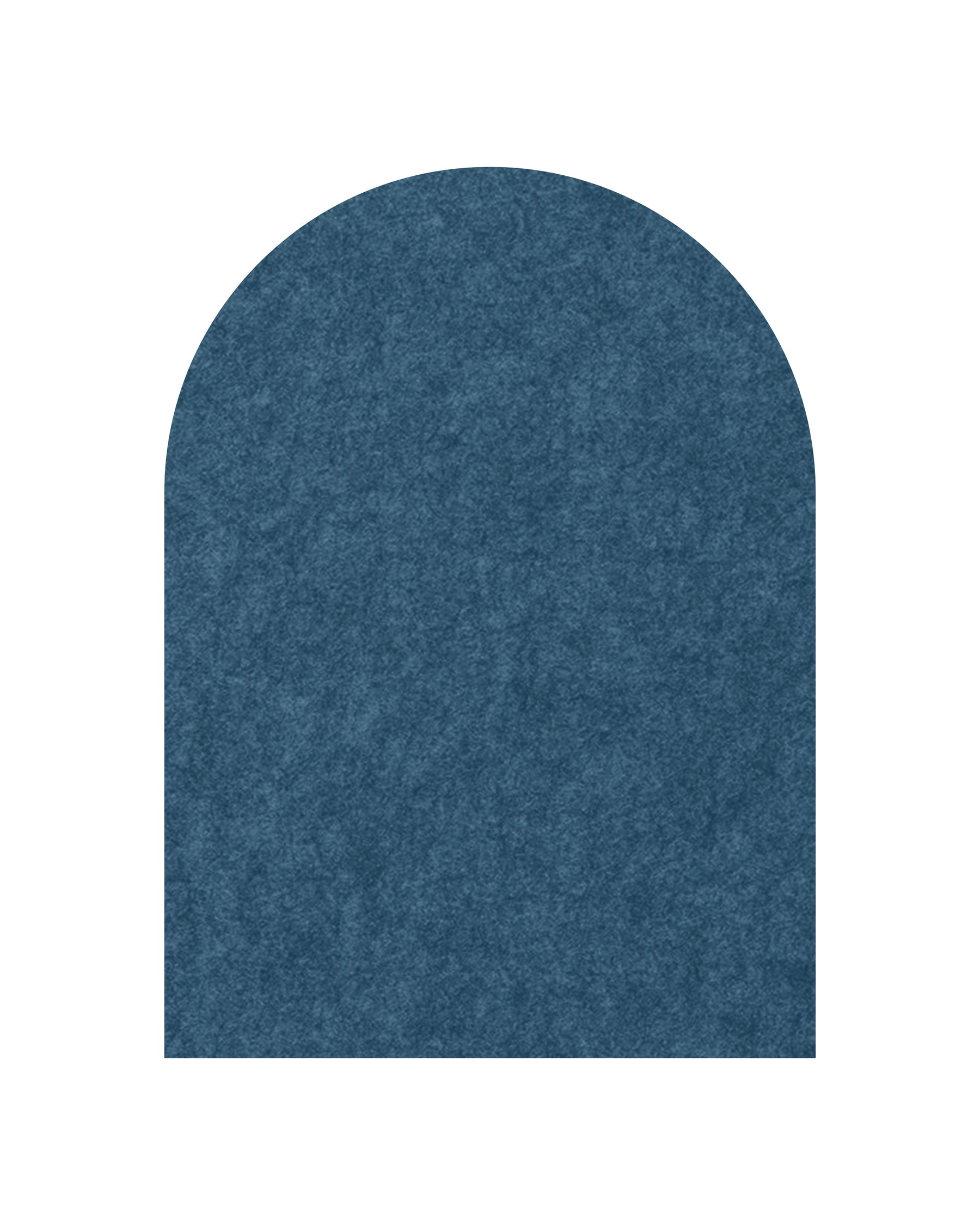 Denim Arch Bulletin Board, a rich blue felt board, offering a stylish and functional way to display notes and reminders.