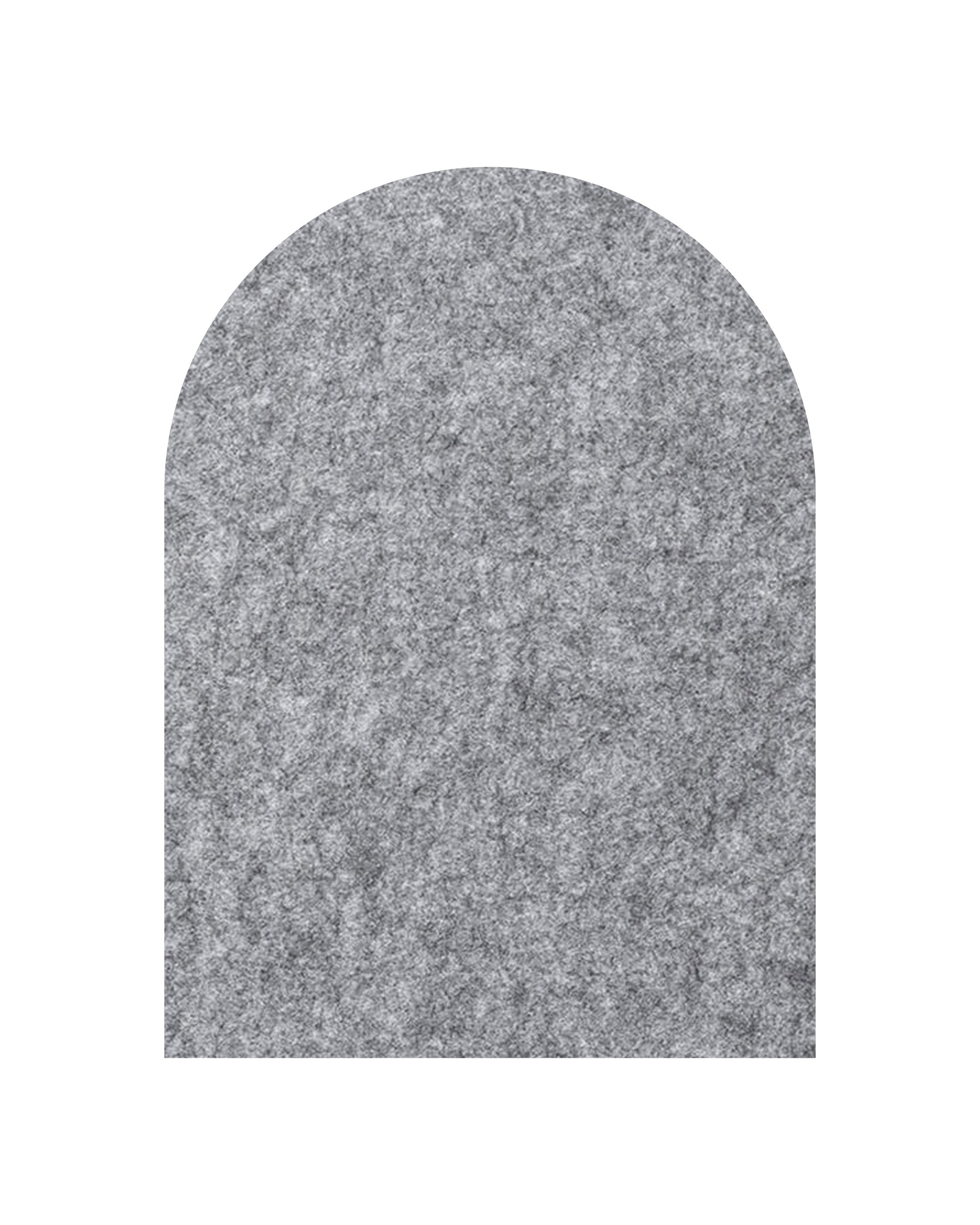 Grey Arch Bulletin Board, a neutral-toned felt board that blends seamlessly into professional and creative spaces.
