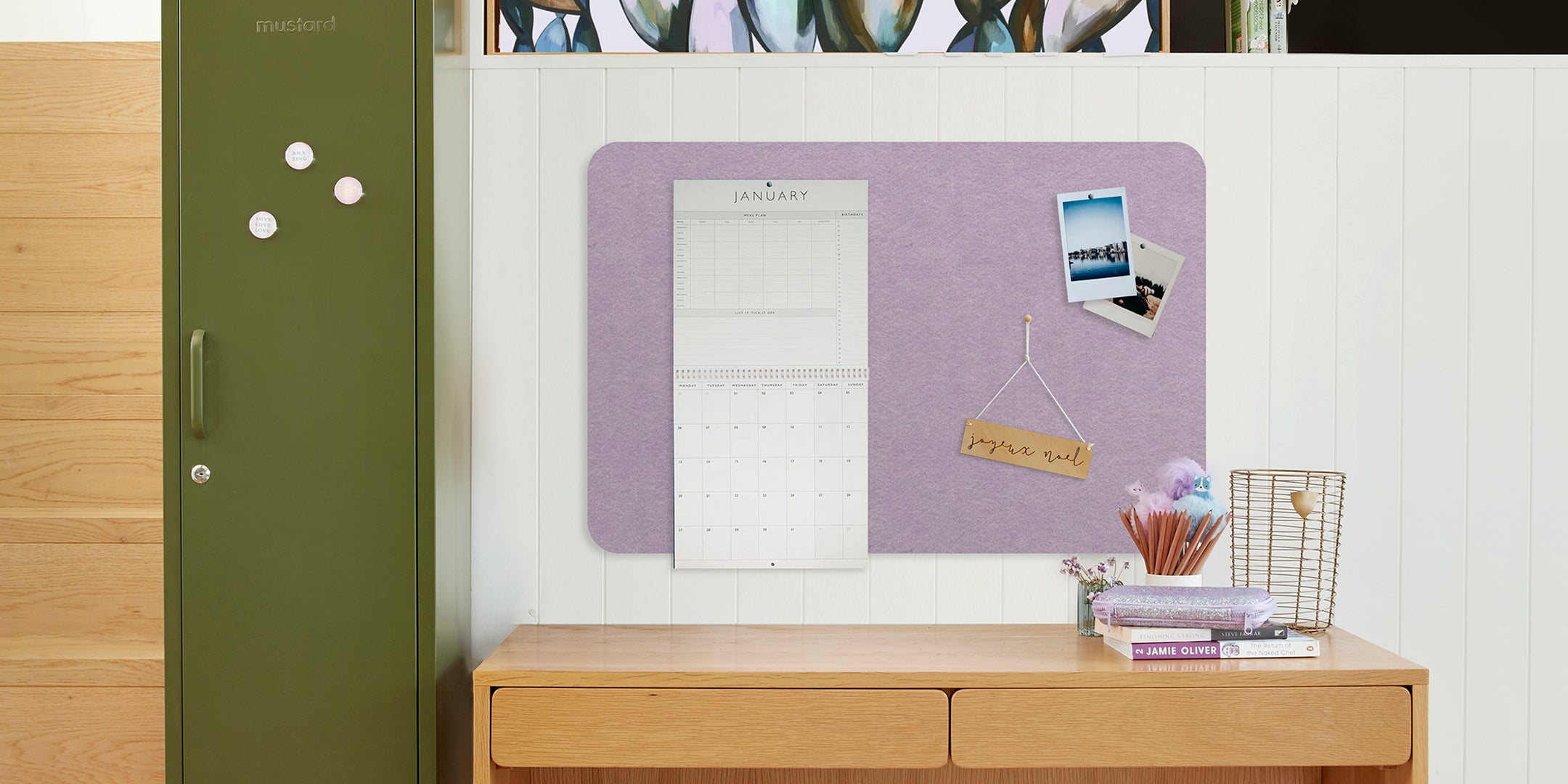 LILLY AND LOLLY have designed a range of colourful pinboards for both your home and office. Easy to install and lightweight, they are sure to help you get organised and stay on track with events.