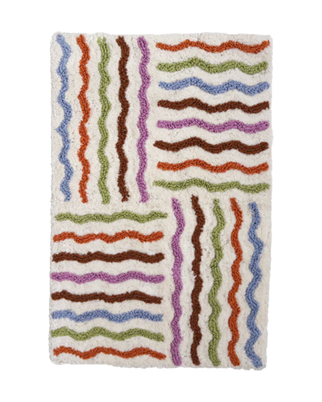 Add some colour to your bathroom with the Ripple Bath Mat. This modern, abstract design features a mix of saturated hues on a neutral base to complement any bathroom style. Making bathroom time fun for kids.