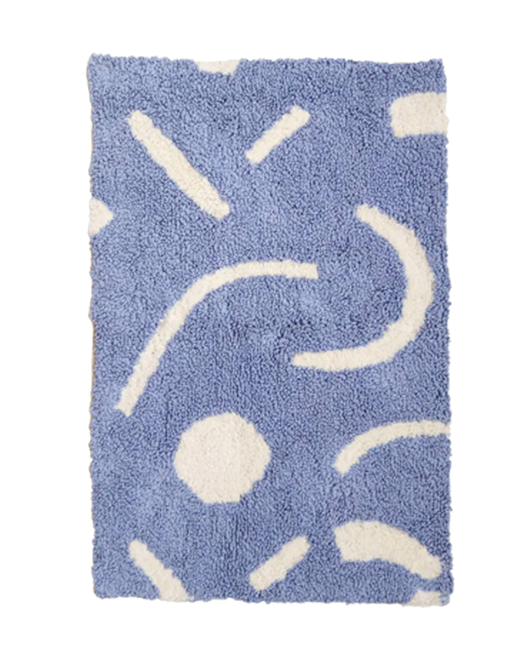 Introducing the Shapes Bath Mat, designed to bring a sense of calm to your kids bath time. This modern, abstract design features in cornflower blue pairs perfectly with our Kids' Shapes towel range.