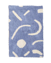 Introducing the Shapes Bath Mat, designed to bring a sense of calm to your kids bath time. This modern, abstract design features in cornflower blue pairs perfectly with our Kids' Shapes towel range.
