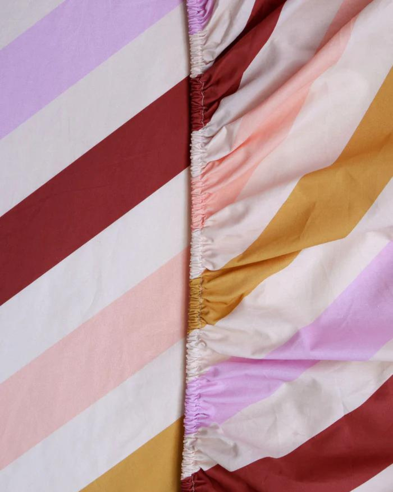 Colourful Maypole Stripe Fitted Sheet Kids Bedding