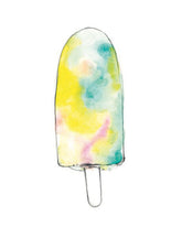 Enjoy this summery multi-coloured watercolour of a delicious paddle pop by Sarah Hankinson, Melbourne watercolour illustrator.  Kids will love this tasty treat on their bedroom walls. Unframed.  Small 15W x 21 H cm  Medium 21W x 29.5H cm  Large 29.5W x 42H cm