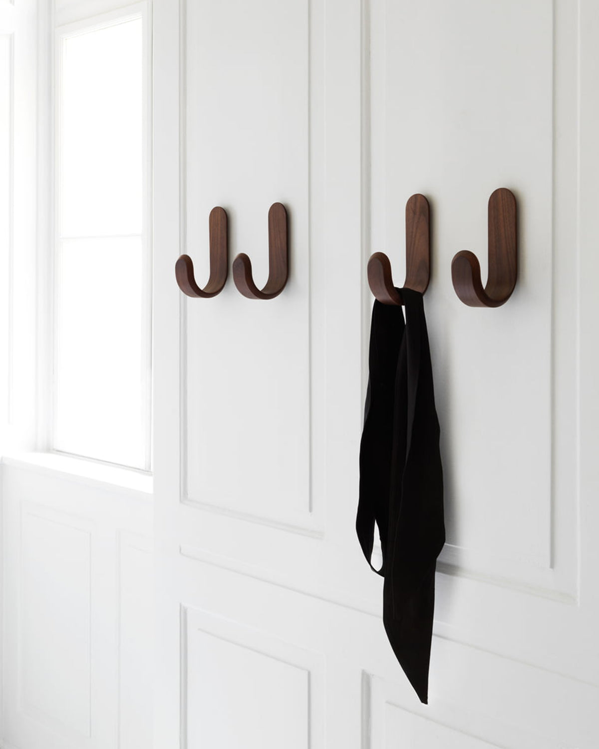 Help your kids keep things off the floor easily with these handy hooks. These are the perfect hook to hang up school bags, jackets, hats and more.   This generously sized curve is a wall hook in its most traditional and symbolic form. Shaped like a J, this wooden wall hook has a classic, uncomplicated look.