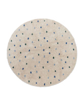 Inspired by the Berber style rugs in Morocco this off-white washable round rug comes with cheeky dots all over. Made from 100% high quality cotton yarn, this rug is a great option for kids and allergy sufferers. You can create a beautiful home with a rug that brings warmth and style that is easy to clean and maintain. 