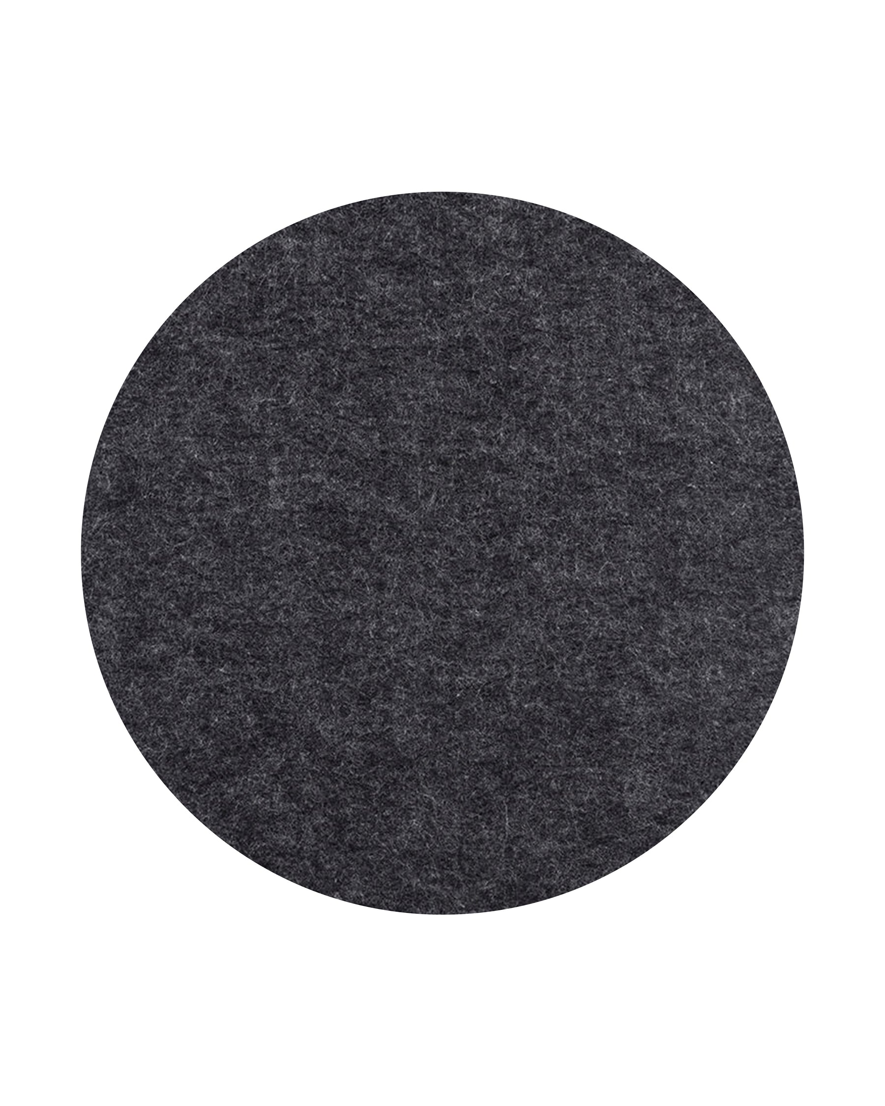 Ash/Charcoal Round Bulletin Board, a dark grey felt board that adds a contemporary and professional touch to any office or workspace.