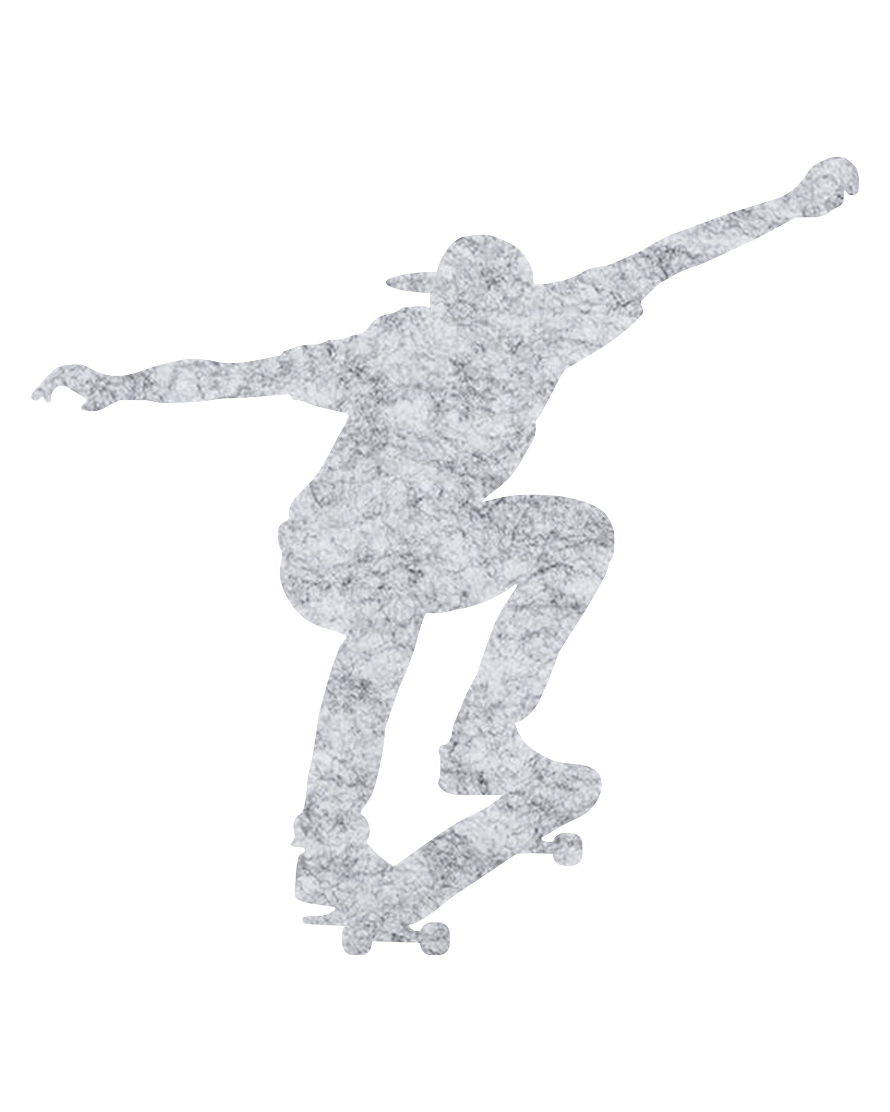 Silver Skater Pin Board, a sleek and modern felt pin board ideal for stylish and practical wall organization.