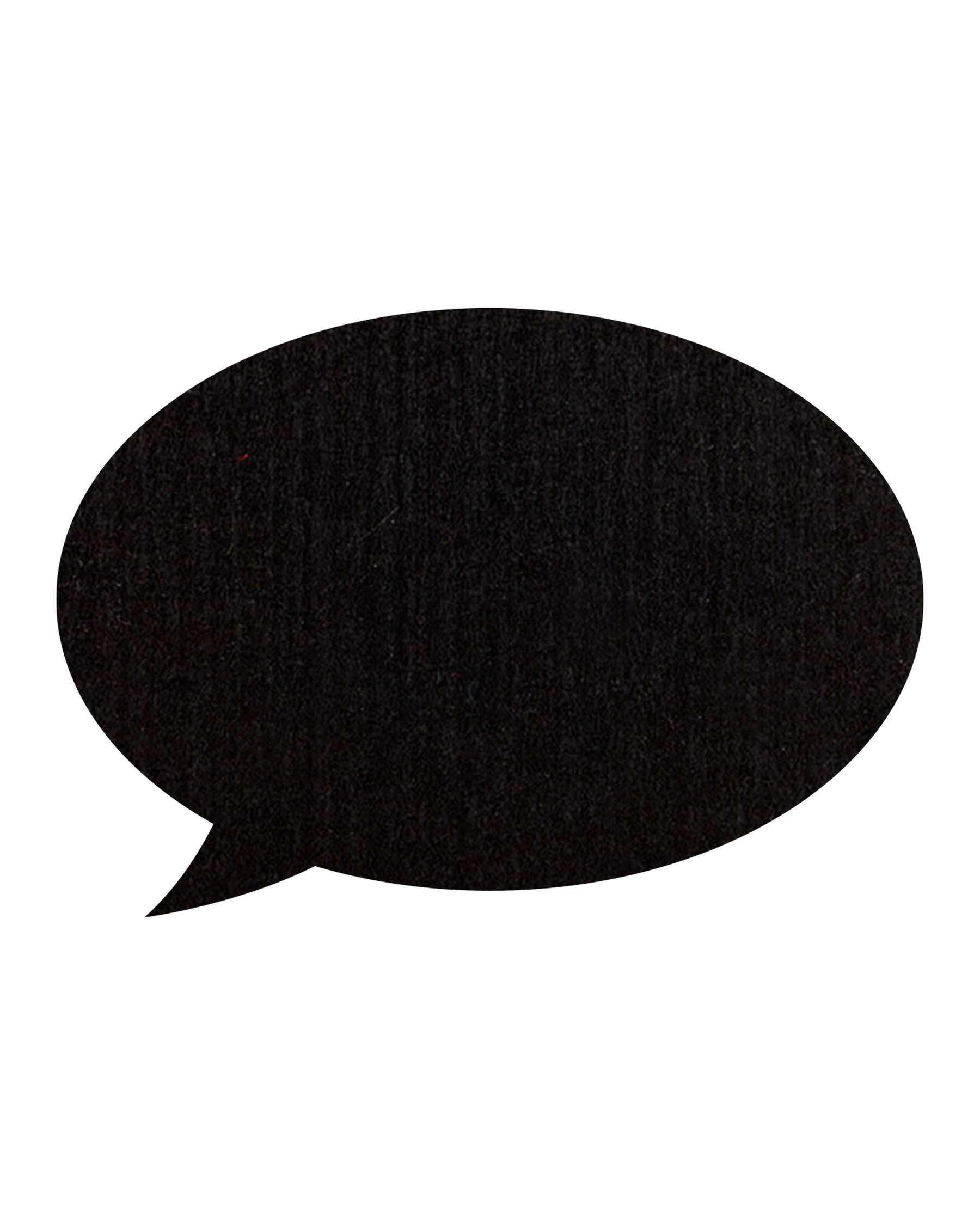 Black Speech Bubble Pin Board, a bold and stylish felt board for pinning reminders and creative ideas.