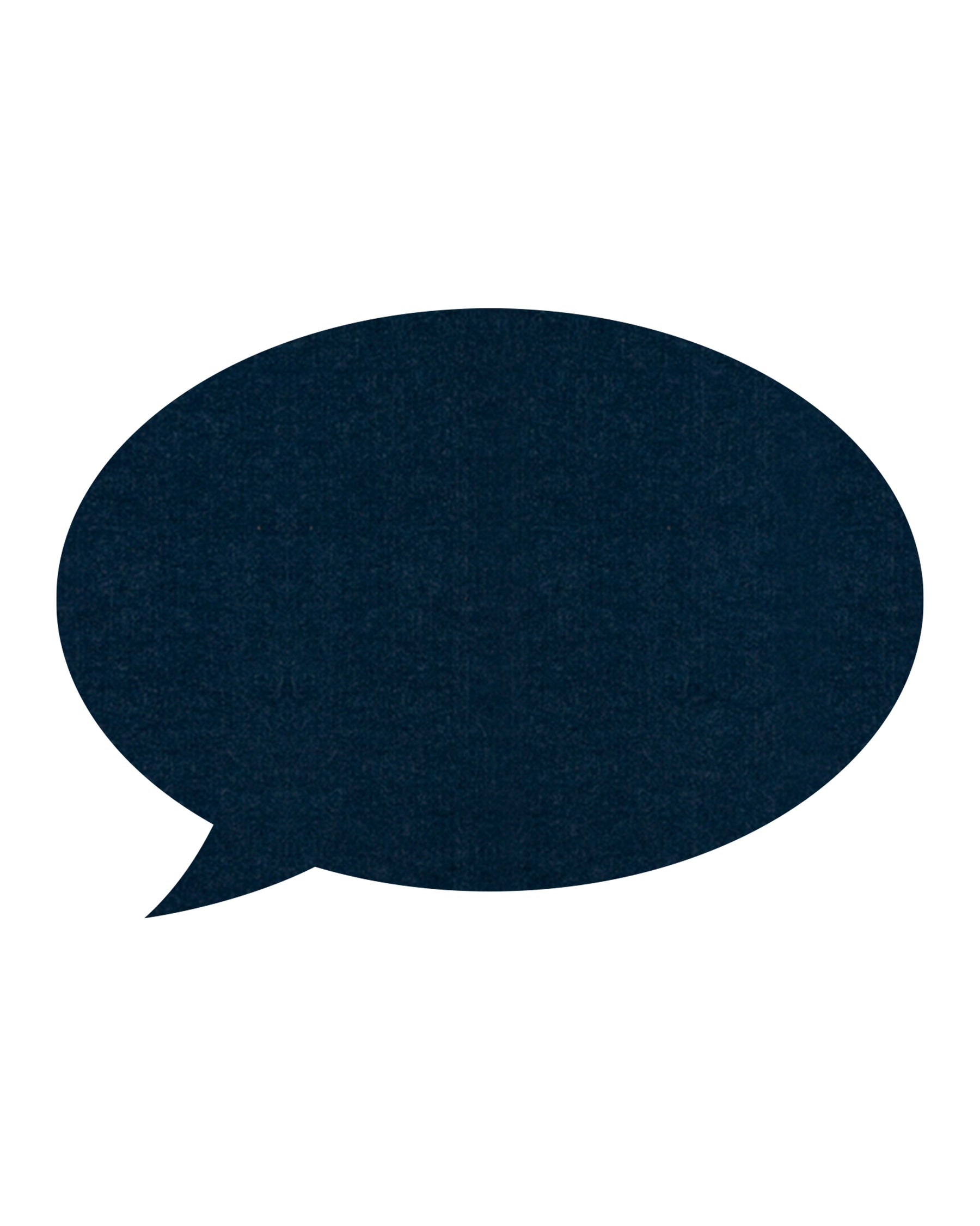 Navy Speech Bubble Pin Board, a dark blue felt board offering a creative and stylish way to organize notes and ideas.