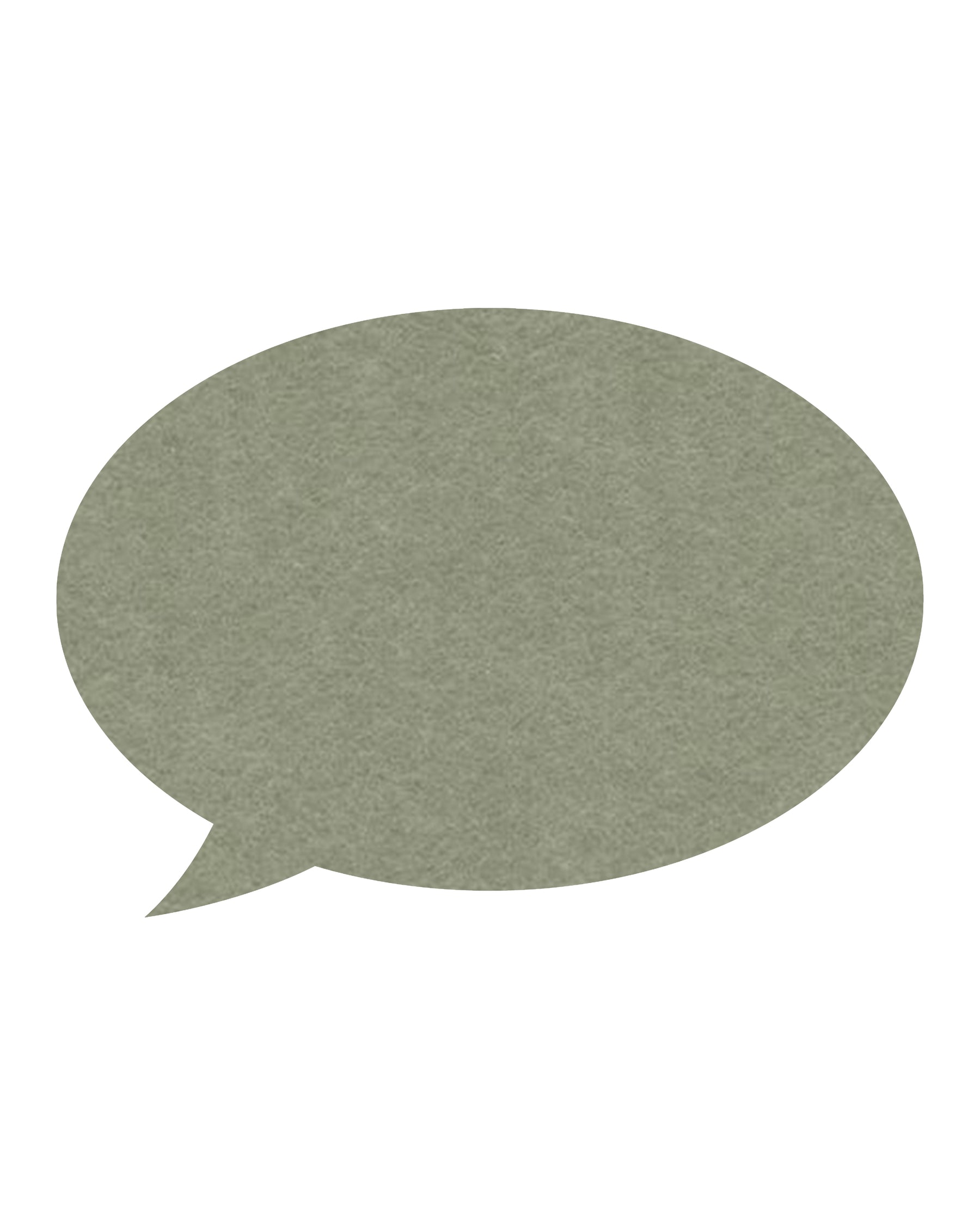 Sage Speech Bubble Pin Board, a muted green felt board designed for stylish and functional wall organization.