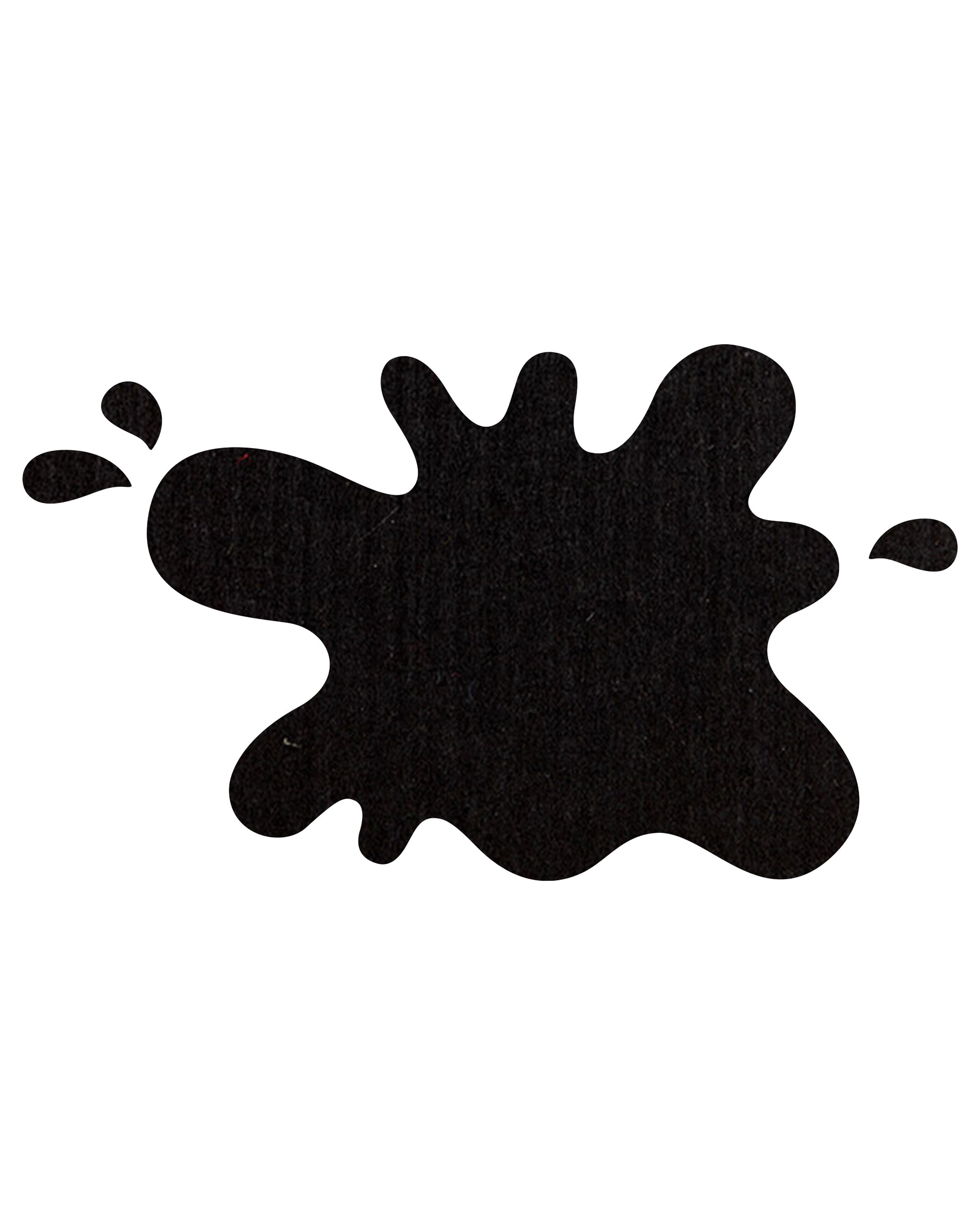 Black Splat Pin Board, a bold felt board for stylish and practical wall organization in creative spaces.
