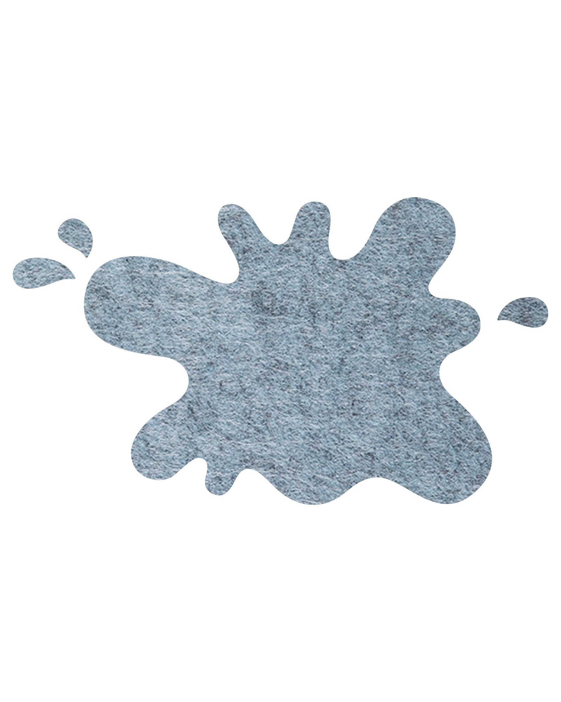 Cadet Splat Pin Board, a muted blue felt board, perfect for pinning notes, photos, and reminders.