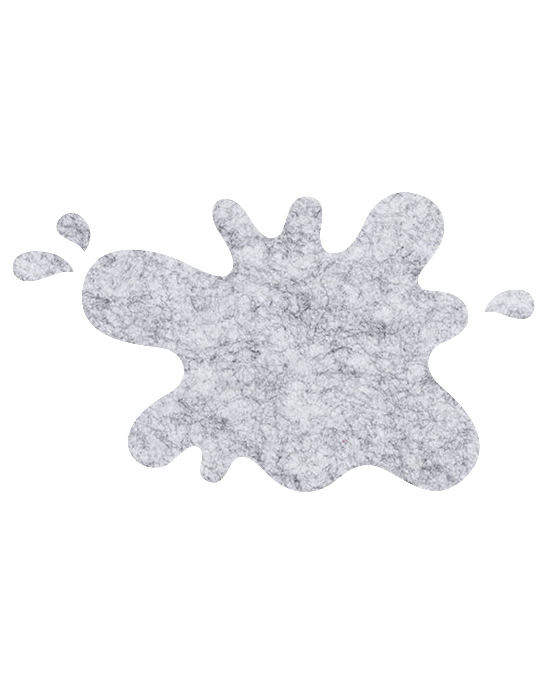 Silver Splat Pin Board, a sleek grey felt board adding a modern and functional touch to walls.