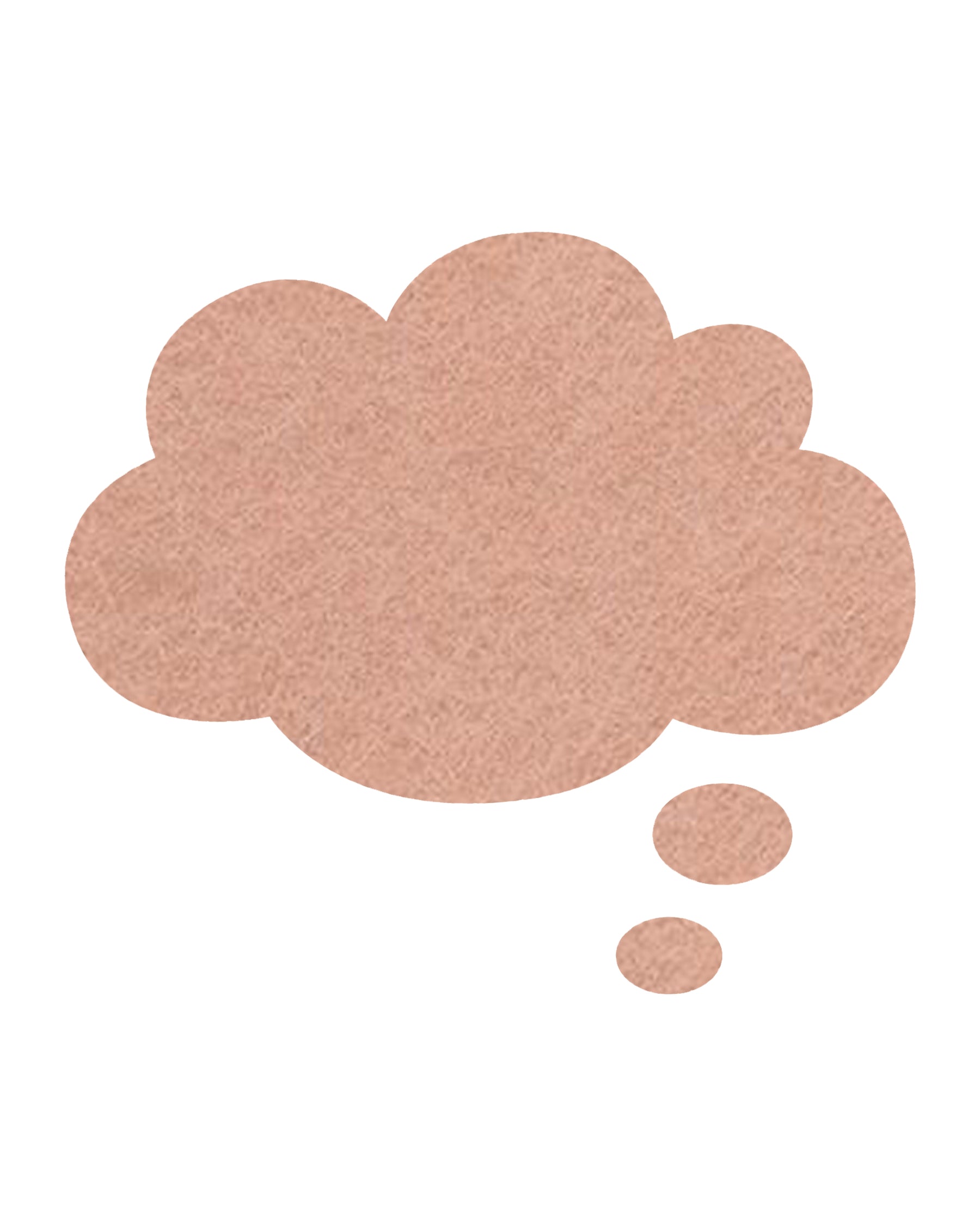 Blush Thought Bubble Pin Board with a soft felt finish, perfect for stylish and functional wall organization.