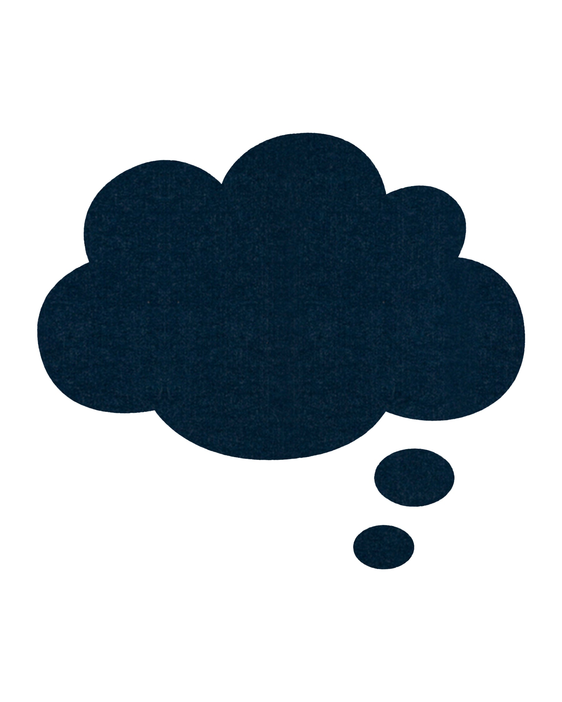 Navy Thought Bubble Pin Board, a dark blue felt board perfect for pinning reminders, photos, and memos in offices or kids’ rooms.