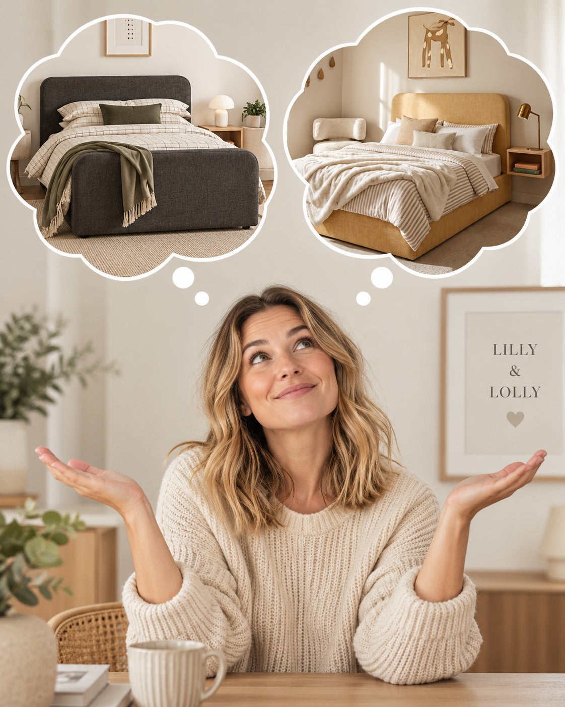 Mum trying to choose between a single bed and king single kid's bed size for her children. 