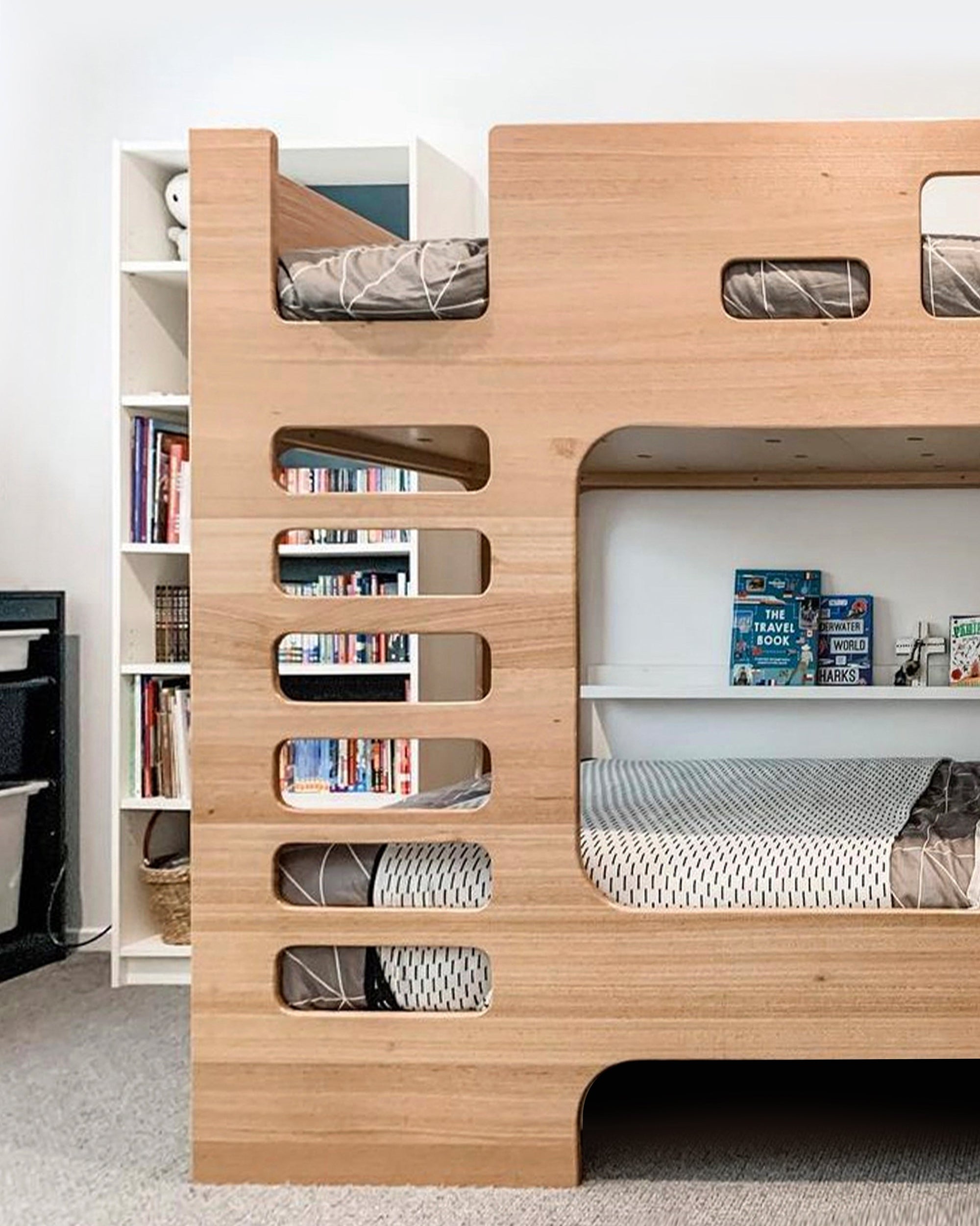 Create a beautiful kids bedroom with this fabulous space saving bunk bed.