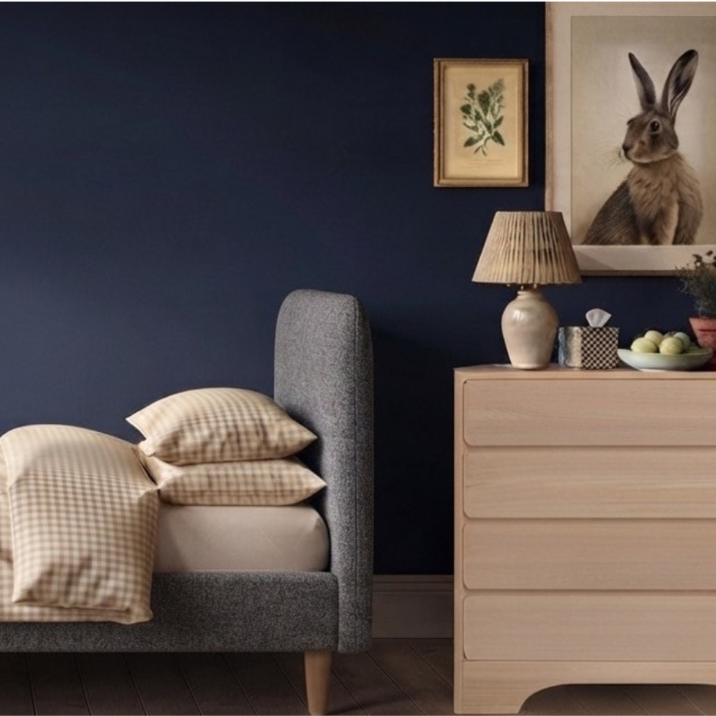 Curved Upholstered bed and curved chest of drawers. Scoop Children's Collection by Lilly & Lolly.
