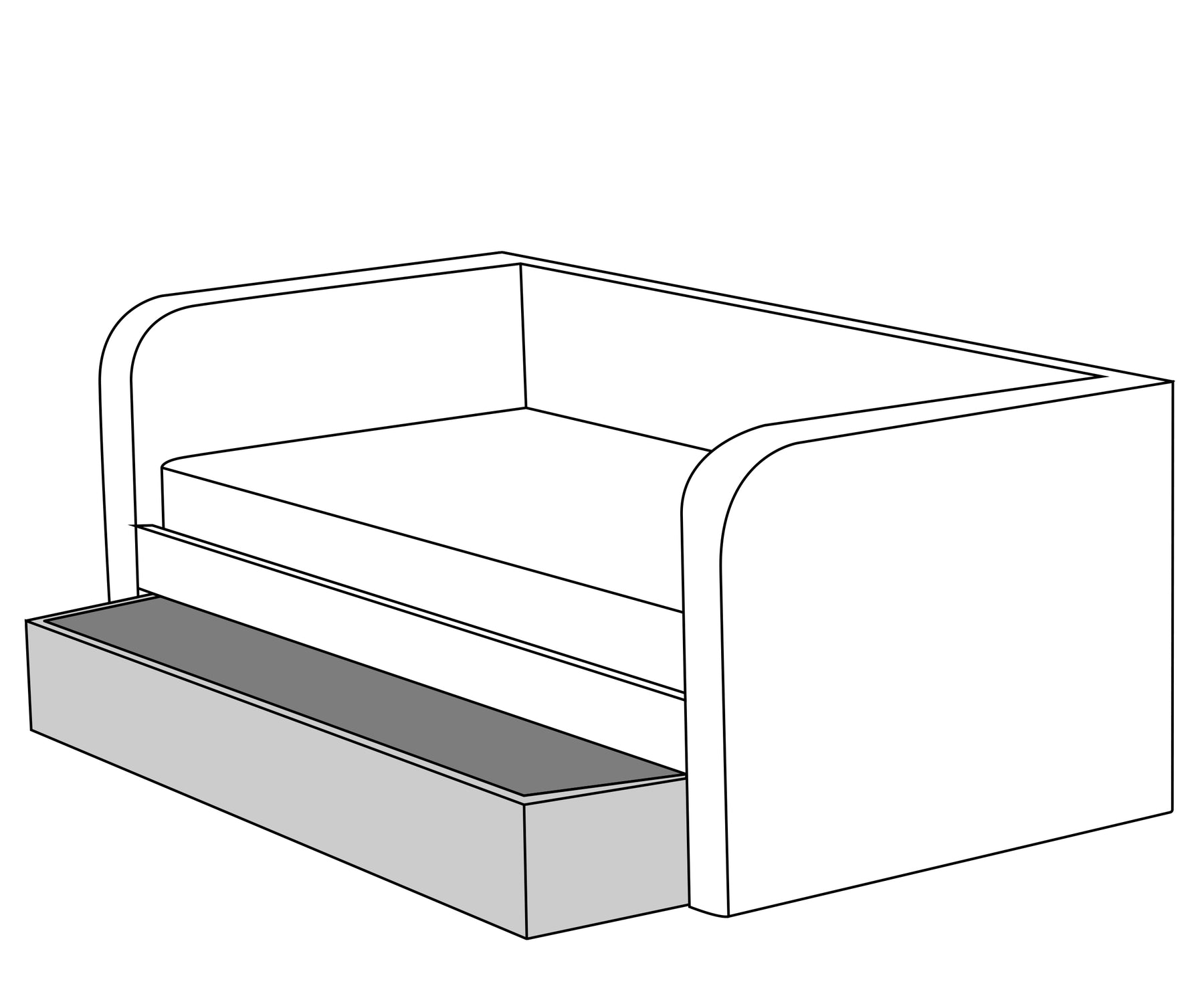 ARCHER DAYBED UPHOLSTERED TRUNDLE