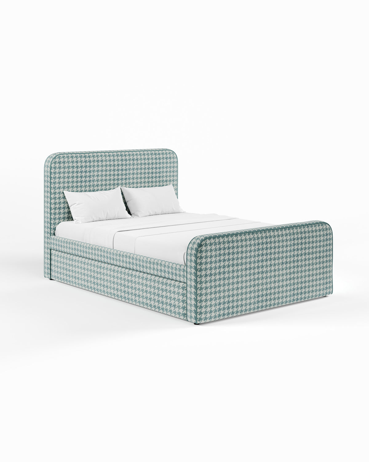 ARCHER UPHOLSTERED BED | PACTE | HOUNDSTOOTH