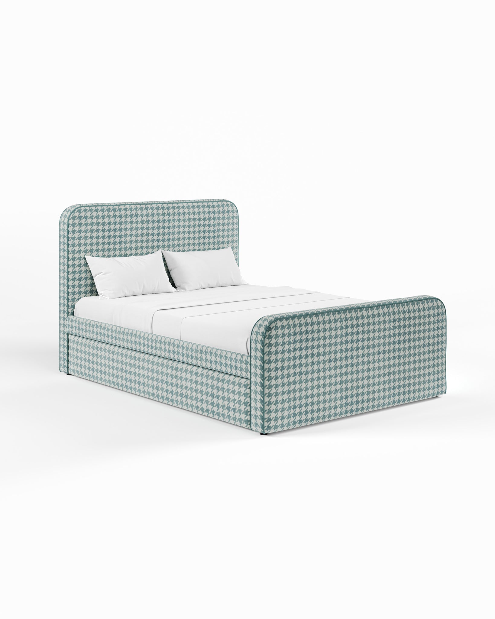 ARCHER UPHOLSTERED BED | PACTE | HOUNDSTOOTH