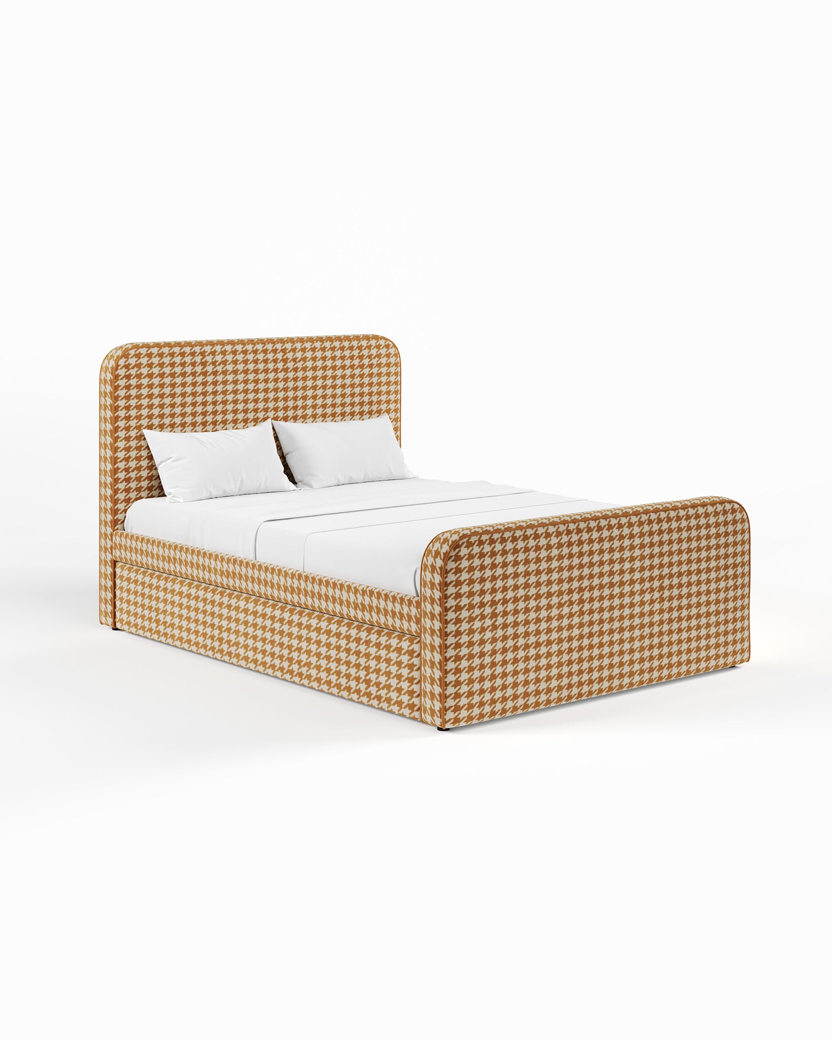 ARCHER UPHOLSTERED BED | PACTE | HOUNDSTOOTH