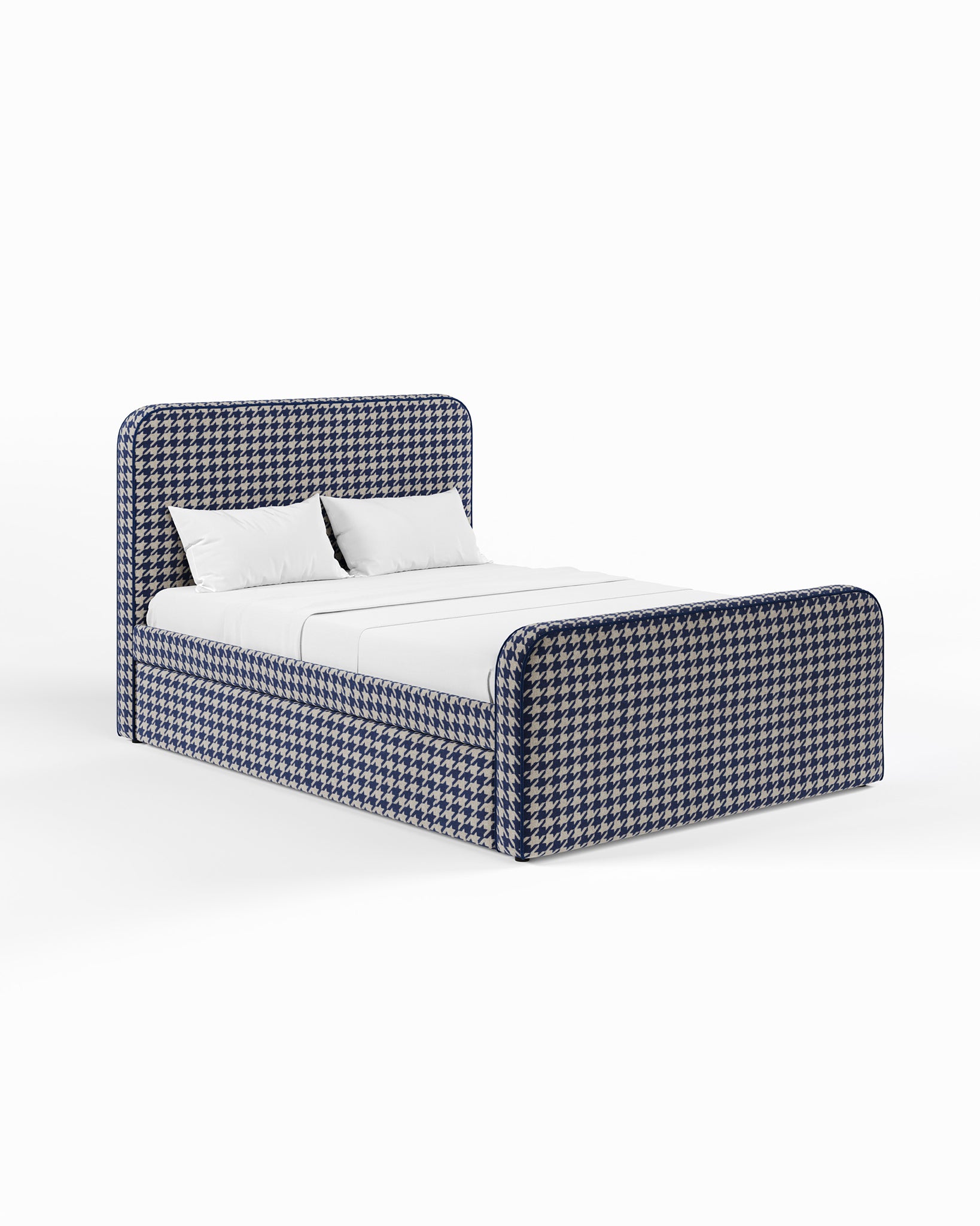 ARCHER UPHOLSTERED BED | PACTE | HOUNDSTOOTH