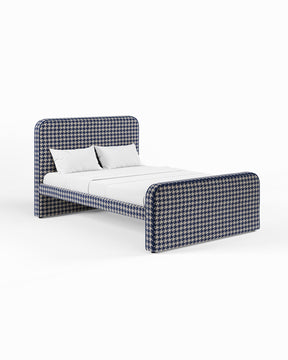 ARCHER UPHOLSTERED BED | PACTE | HOUNDSTOOTH