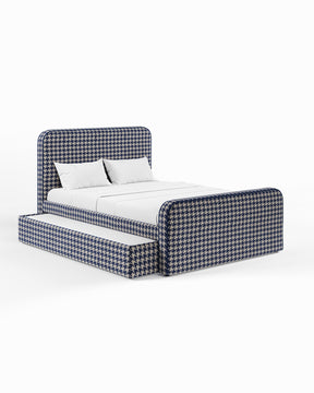 ARCHER UPHOLSTERED BED | PACTE | HOUNDSTOOTH