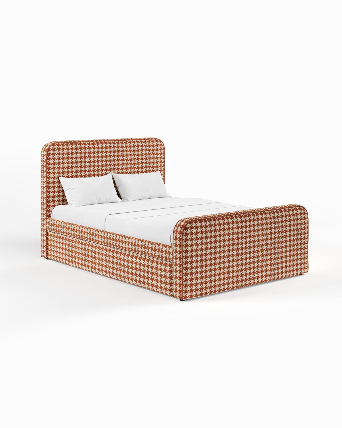 ARCHER UPHOLSTERED BED | PACTE | HOUNDSTOOTH