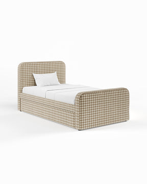 ARCHER UPHOLSTERED BED | PACTE | HOUNDSTOOTH