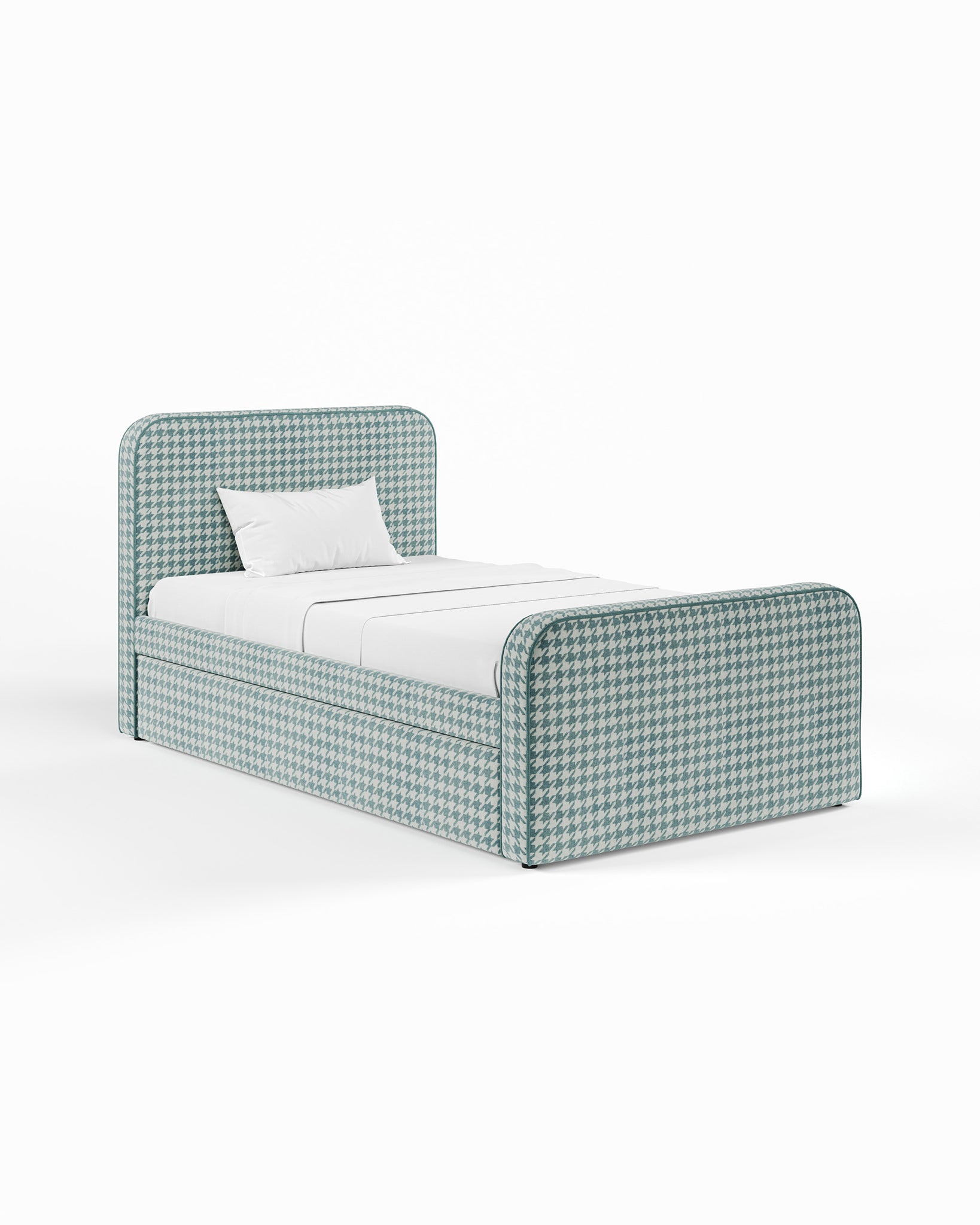 ARCHER UPHOLSTERED BED | PACTE | HOUNDSTOOTH