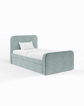 ARCHER UPHOLSTERED BED | PACTE | HOUNDSTOOTH