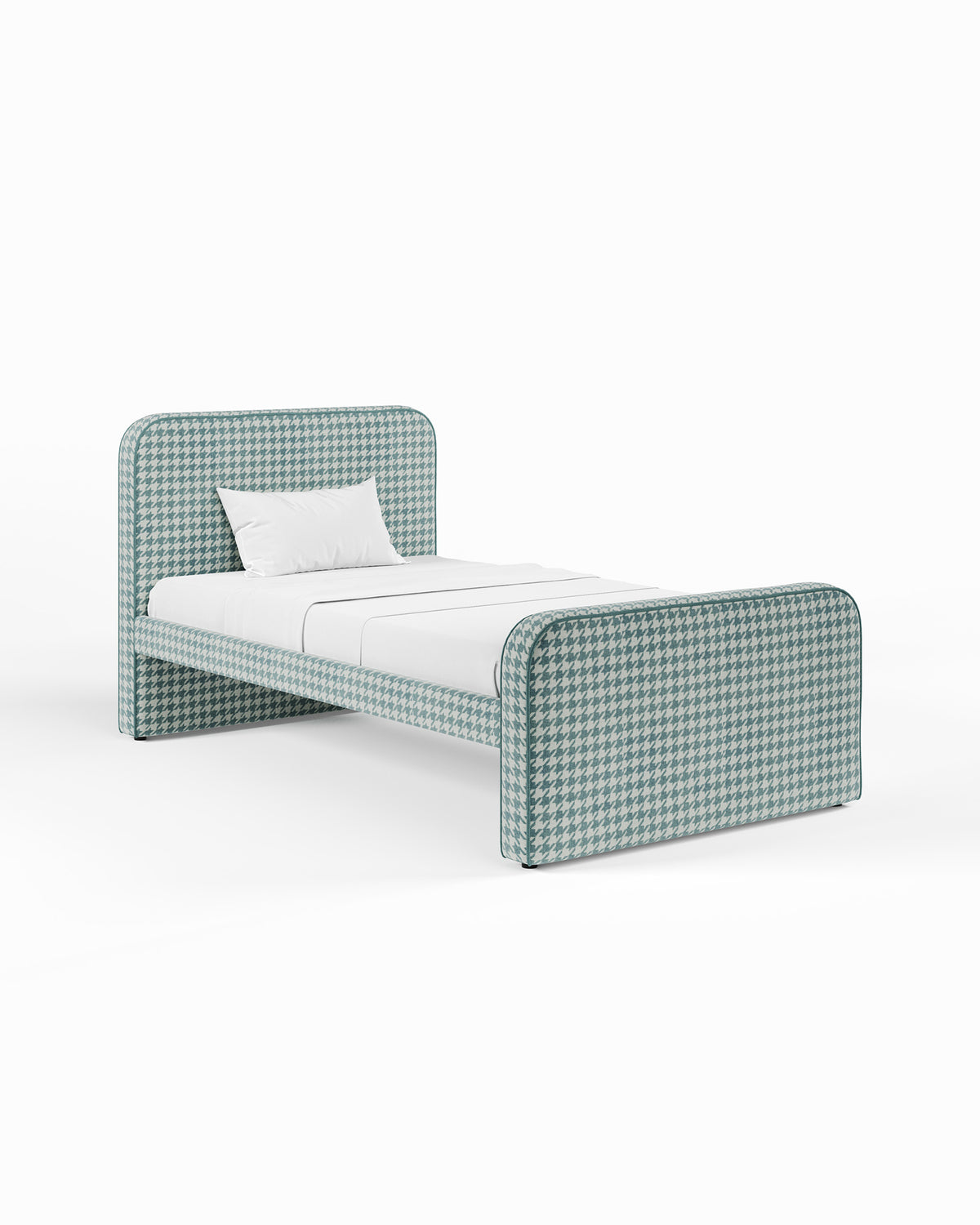 ARCHER UPHOLSTERED BED | PACTE | HOUNDSTOOTH