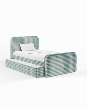 ARCHER UPHOLSTERED BED | PACTE | HOUNDSTOOTH