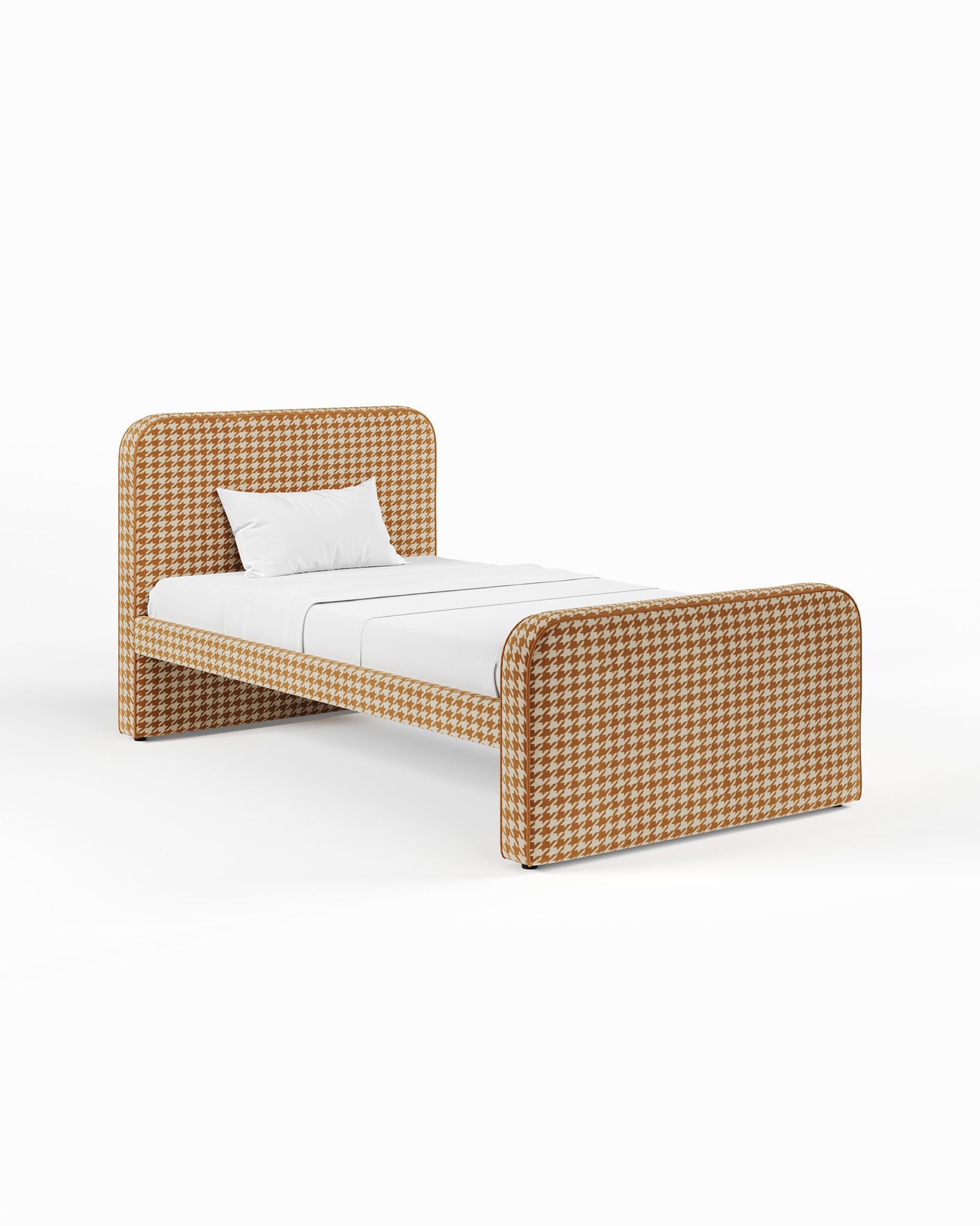 ARCHER UPHOLSTERED BED | PACTE | HOUNDSTOOTH