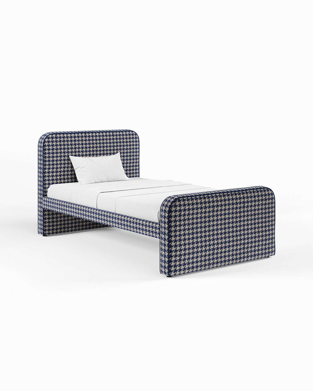 ARCHER UPHOLSTERED BED | PACTE | HOUNDSTOOTH