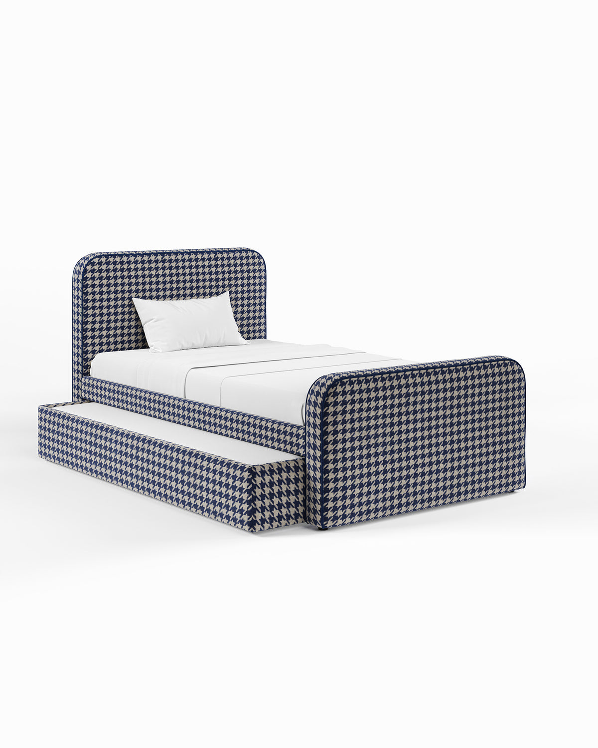 ARCHER UPHOLSTERED BED | PACTE | HOUNDSTOOTH