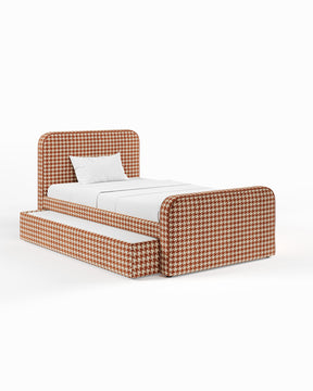 ARCHER UPHOLSTERED BED | PACTE | HOUNDSTOOTH