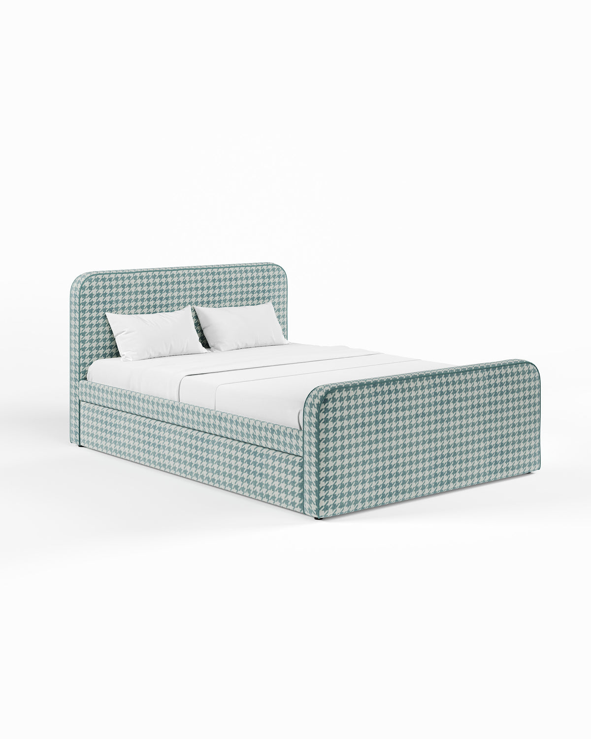 ARCHER UPHOLSTERED BED | PACTE | HOUNDSTOOTH