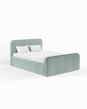 ARCHER UPHOLSTERED BED | PACTE | HOUNDSTOOTH