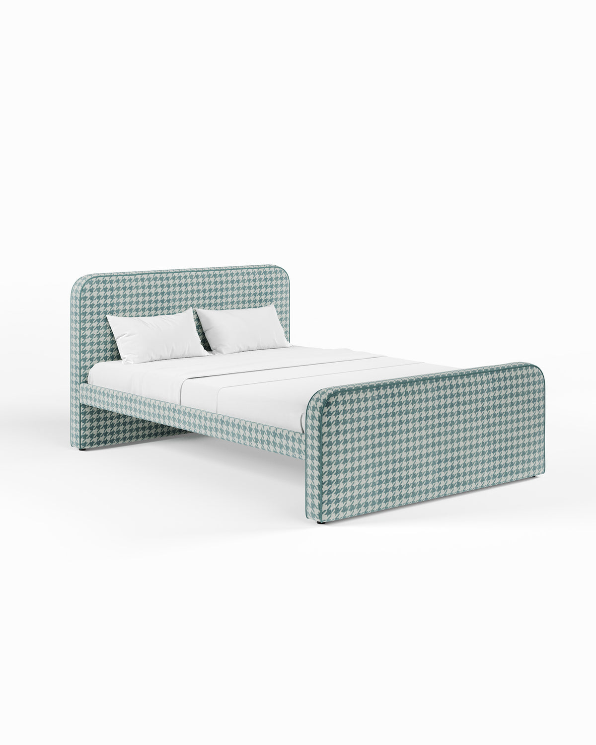 ARCHER UPHOLSTERED BED | PACTE | HOUNDSTOOTH