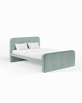ARCHER UPHOLSTERED BED | PACTE | HOUNDSTOOTH