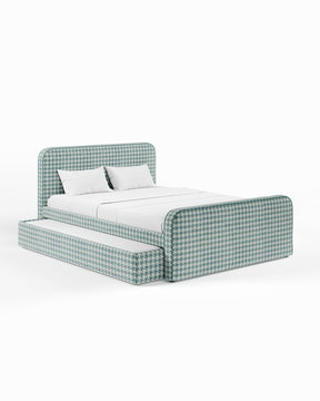 ARCHER UPHOLSTERED BED | PACTE | HOUNDSTOOTH