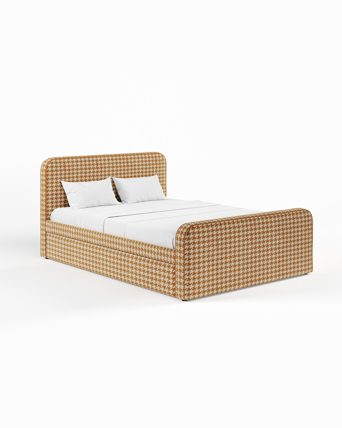 ARCHER UPHOLSTERED BED | PACTE | HOUNDSTOOTH