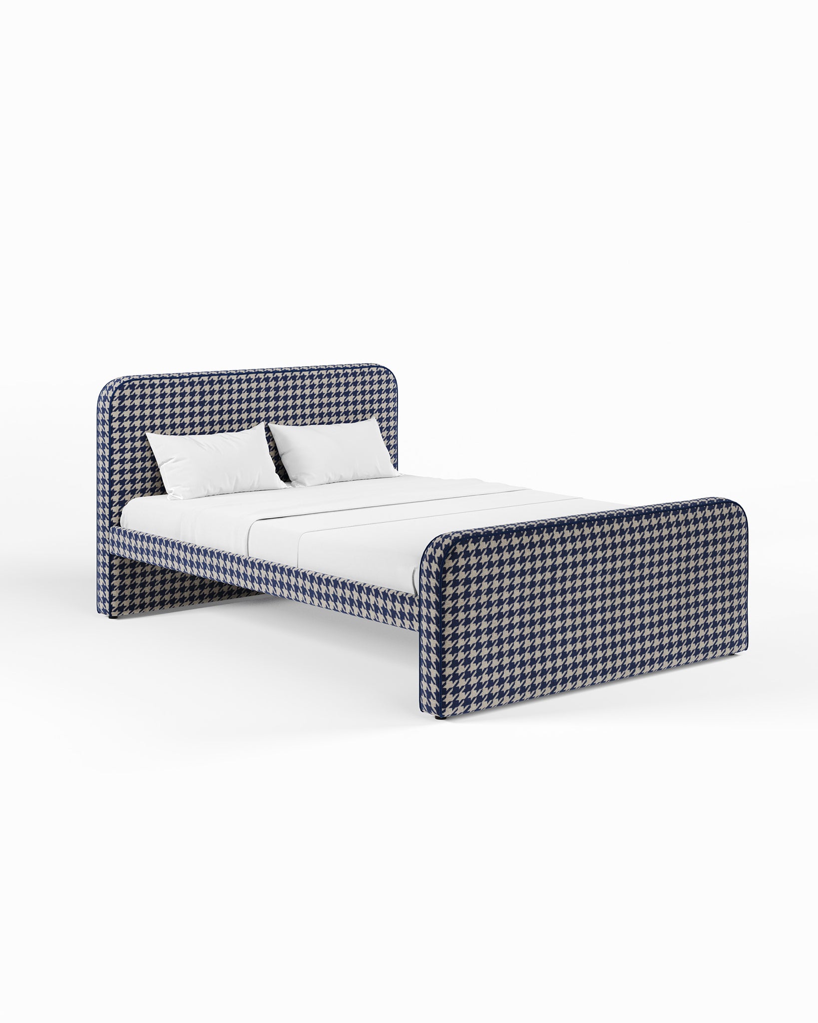 ARCHER UPHOLSTERED BED | PACTE | HOUNDSTOOTH