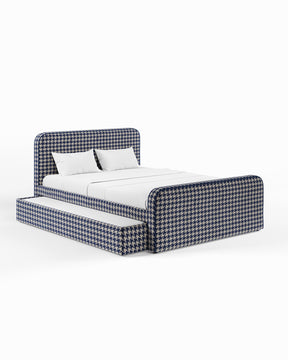 ARCHER UPHOLSTERED BED | PACTE | HOUNDSTOOTH